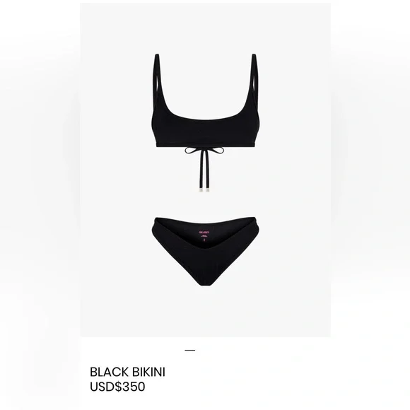 The Attico Black Bikini Size Medium - Picture 2 of 11
